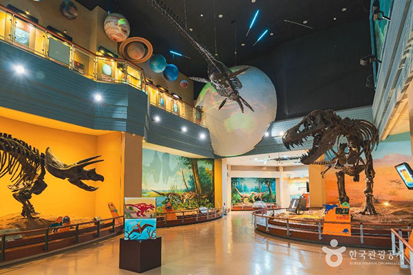 서대문자연사박물관 공룡 골격 전시관 내부