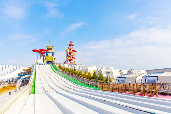 원마운트 스노우파크 야외 눈썰매 전경, 아이와 함께 즐기는 대형 눈썰매 슬로프